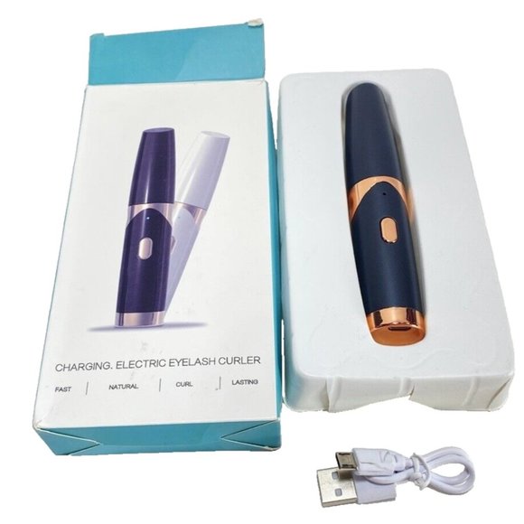 Black & Rose Gold Charging Electric Eyelash Curler Makeup Tool, New Open Box - Picture 2 of 6